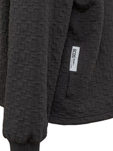 GCDS Black Jacket with Embossed Logo - COLLEZIONE TEAM EC | $store$