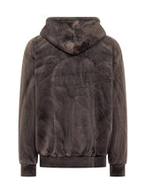 Felpa con Cappuccio Marrone Effetto Vintage GCDS - Abbigliamento Uomo | $store$