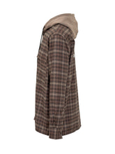 Camicia Check con Cappuccio Beige GCDS - Abbigliamento Uomo | $store$