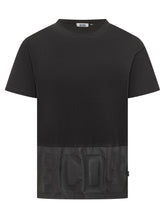 GCDS Black T-shirt with Embossed Logo - COLLEZIONE TEAM EC | $store$