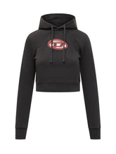 Felpa Diesel Crop con Cappuccio e Logo - Abbigliamento Donna | $store$