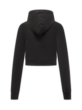 Felpa Diesel Crop con Cappuccio e Logo - Abbigliamento Donna | $store$