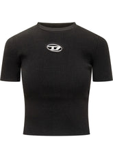 Diesel black fitted top with front  logo - COLLEZIONE TEAM EC | $store$