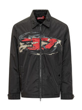 Diesel Black Jacket with Embroidered Logo - COLLEZIONE TEAM EC | $store$