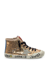 Golden Goose Kids Sneakers Mid Star con Paillettes Oro - Bambini | $store$