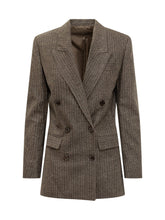 Blazer doppiopetto Isabel Marant in lana a righe - Abbigliamento Donna | $store$