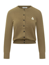 Marant Étoile Cardigan Verde con Logo Ricamato - Abbigliamento Donna | $store$