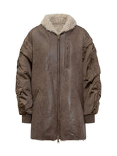 Evina Giacca Oversize in Shearling e Nylon - Abbigliamento Donna | $store$