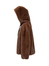 Herno Giacca in Pelliccia Sintetica con Cappuccio Marrone - Abbigliamento Donna | $store$