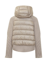 Herno Cardigan con Cappuccio in Maglia e Nylon Beige - Abbigliamento Donna | $store$