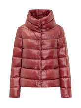 Herno Shiny Red Puffer Jacket with High Collar - COLLEZIONE TEAM EC | $store$