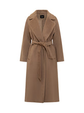 Weekend Max Mara Camel Wool Coat with Belt - COLLEZIONE TEAM EC | $store$