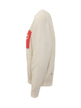 Maglione Kenzo Avorio con Logo Rosso - Abbigliamento Uomo | $store$