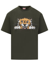 Kenzo T-Shirt Verde con Stampa Tigre Uomo - Abbigliamento Uomo | $store$