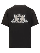 Kenzo T-Shirt Nera con Stampa Tigre Uomo - Abbigliamento Uomo | $store$