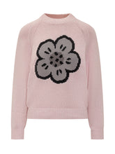 Kenzo Pink Sweater with Jacquard Flower - COLLEZIONE TEAM EC | $store$
