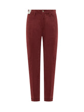 Re-Hash Bordeaux Slim Fit Pants - COLLEZIONE TEAM EC | $store$