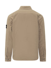 Overshirt Stone Island in Cotone Beige - Abbigliamento Uomo | $store$