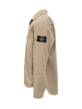 Overshirt Stone Island in Cotone Beige - Abbigliamento Uomo | $store$