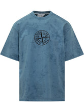 Stone Island T-Shirt Logo Azzurra - Abbigliamento Uomo | $store$