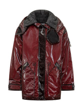 Stone Island Giacca Laminata Bordeaux con Collo Trapuntato - Abbigliamento Uomo | $store$