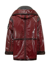 Stone Island Giacca Laminata Bordeaux con Collo Trapuntato - Abbigliamento Uomo | $store$