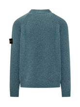 Stone Island Turquoise Crewneck Sweater - COLLEZIONE TEAM EC | $store$