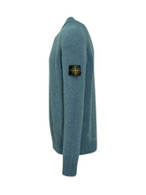 Stone Island Turquoise Crewneck Sweater - COLLEZIONE TEAM EC | $store$