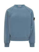 Felpa Stone Island in Cotone Azzurro - Abbigliamento Uomo | $store$