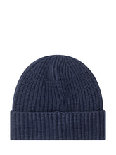 Stone Island Blue Beanie Hat with Logo - COLLEZIONE TEAM EC | $store$