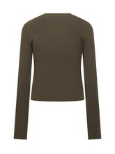 Iro khaki top with crossover neckline - COLLEZIONE TEAM EC | $store$