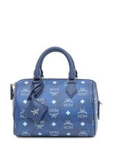 MCM Ella VI Boston Bag in Blue Visetos - COLLEZIONE TEAM EC | $store$