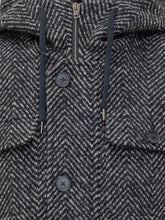 Cappotto in Lana Chevron con Cappuccio Herno - Abbigliamento Uomo | $store$