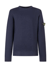 Stone Island Maglione Blu in Cotone a Coste - Abbigliamento Bambini | $store$