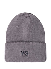Y-3 Beanie Grigio Logo Ricamato - Accessori Uomo | $store$
