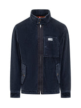 Fay Giacca in Velluto Blu con Collo Alto e Zip - Abbigliamento Uomo | $store$