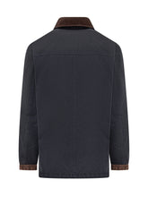 Fay Giacca Blu con Collo in Velluto e Ganci - Abbigliamento Uomo | $store$