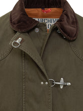 Fay Giacca Verde con Collo in Velluto e Ganci - Abbigliamento Uomo | $store$