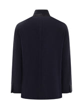 Fay Giacca Blu con Collo alla Coreana e Gancio - Abbigliamento Uomo | $store$