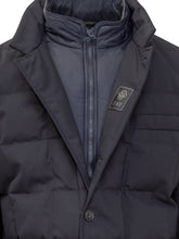 Fay Piumino Blu con Collo alla Coreana e Bottoni - Abbigliamento Uomo | $store$