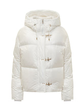Fay White Down Jacket with Hood and Iconic Hooks - COLLEZIONE TEAM EC | $store$