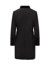 Fay Black Coat with Velvet Details - COLLEZIONE TEAM EC | $store$