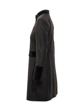 Fay Black Coat with Velvet Details - COLLEZIONE TEAM EC | $store$