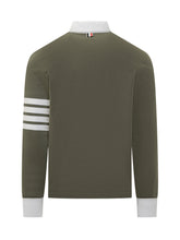 Thom Browne Polo a Maniche Lunghe con Colletto a Contrasto - Abbigliamento Uomo | $store$