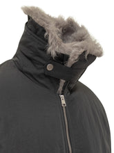 Bomber Ami Alexandre Mattiussi con Collo in Shearling Grigio - Abbigliamento Uomo | $store$