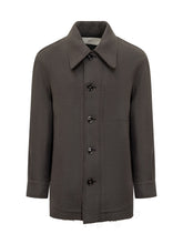 Overshirt Ami Alexandre Mattiussi in Lana Grigio Scuro - Abbigliamento Uomo | $store$