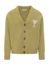 Cardigan Ami Alexandre Mattiussi con Logo Cuore Verde - Abbigliamento Uomo | $store$