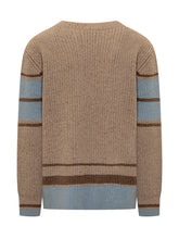 Ami Paris Maglione Beige con Logo Cuore - Abbigliamento Uomo | $store$