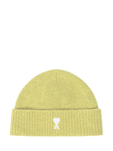 Ami Alexandre Mattiussi Cappello Beanie in Lana Giallo - Accessori Uomo | $store$