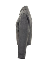 AMI Paris Grey Wool Jacket with Classic Collar - Ami Alexandre Mattiussi | $store$